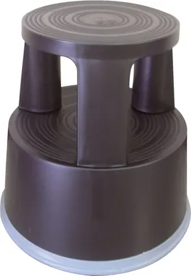 Image de Tabouret roulant plastique, poids 2,9 kg, noir
