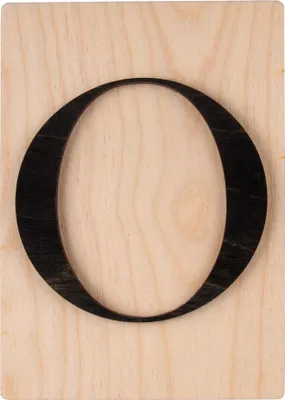 Produktbild von Rayher Hobby Buchstabe O schwarz 10,5x14,8cm Holz