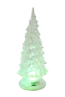 Produktbild von LED TEELICHT TANNENBAUM mit Farbwechsel 10cm aus Acryl Weihnachtsbaum Teelichter Baum 26