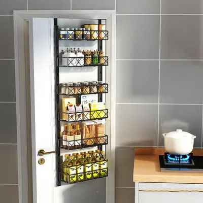Produktbild von Über-Tür Vorratsorganisator - Platzsparend - 1 Stück - Schwarz - Kohlenstoffstahl