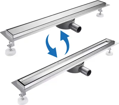 Produktbild von Duschrinne 60 cm, Duschablauf Abfluss 30-150CM, Bodenablauf