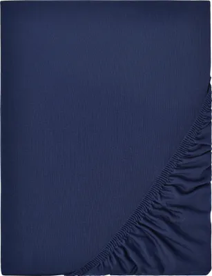 Produktbild von Mikrofaser Spannbettlaken Spannbetttuch in vielen Größen und Farben, 180x200cm Navy blau