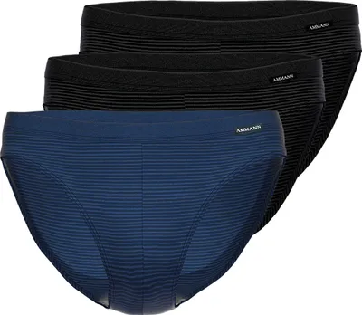 Produktbild von Ammann 3er Pack Jeans Feinripp Slip / Unterhose Im sportlich-klassischem Schnitt, Aus strapazierfähiger Baumwolle, Mit Weichelastikbund