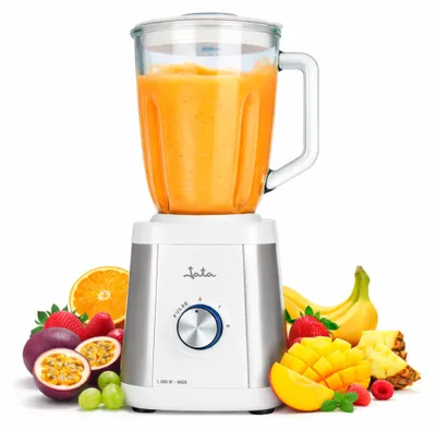 Produktbild von JATA BT797, Tischplatten-Mixer, 1,5 l, Pulsfunktion, Eis-Crusher, 1300 W, Grau, Edelstahl