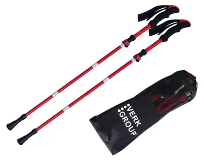 Produktbild von Verk 14707 Nordic-Walking- und Trekkingstöcke, 2 Stück, rot