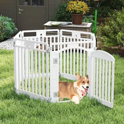 Produktbild von Hundezäune - Hundegatter - Welpenzäune - Hundespielplätze - Umzäunung für Hunde - 6 Paneele, 81 cm hoch