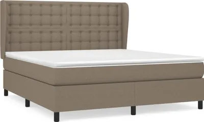 Produktbild von vidaXL Boxspringbett mit Matratze Taupe 180x200 cm Stoff