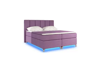 Produktbild von NABBI Gepolstert Doppelbett mit Stauraum Barino 140 - Rosa
