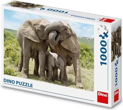 Produktbild von Dino Elefant Familie 1000 Puzzle