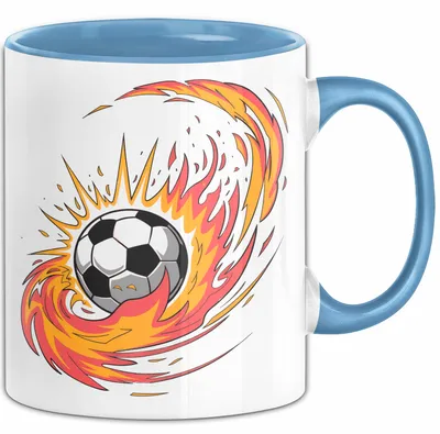 Produktbild von Fußballfan Tasse Geschenkidee für Fußballliebhaber (Blau)