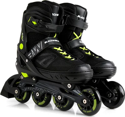 Produktbild von Inlineskates Blackwheels Sonic Grün-Schwarz Rollschuhe regulierbar in 4 Größen 39-42