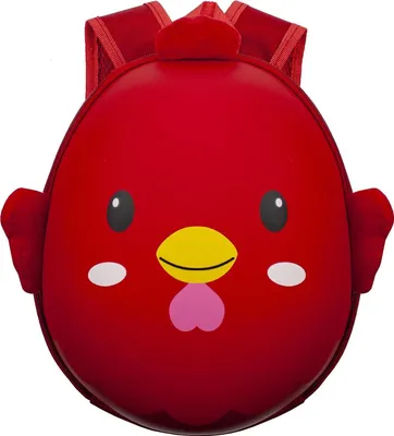 Productafbeelding van Rugzak voor kinderen, met kippendessin - rood