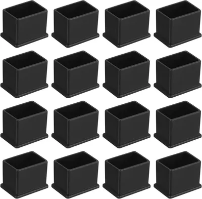 Productafbeelding van PVC-voetdoppen, vierkant, 30 x 20 mm, 26 stuks, voor meubelpoten