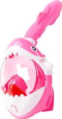 Image de Masque Shark, de snorkeling, intégral, pour enfants 4+, XS, rose