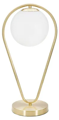 Produktbild von Mauro Ferretti Tischleuchte Glamy Ablegen E14 25x18x50 cm gold weiß