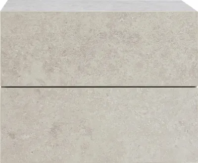 Produktbild von Nachttisch hängend ’Ampfing’ mit 2 Schubladen 40 x 29 x 30 cm Betonoptik, hell