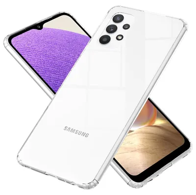 Immagine prodotto di NALIA Clear Mobile Phone Case per Samsung Galaxy A32 5G, copertura posteriore rigida trasparente