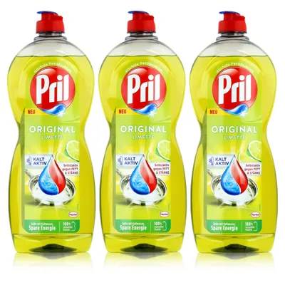 Produktbild von Pril Spülmittel Original Limette 675ml - Hohe Fettlösekraft (3er Pack)