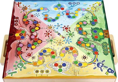 Produktbild von Funtable Spielplatte aus Birkenholz mit aufgedrucktem Brettspiel