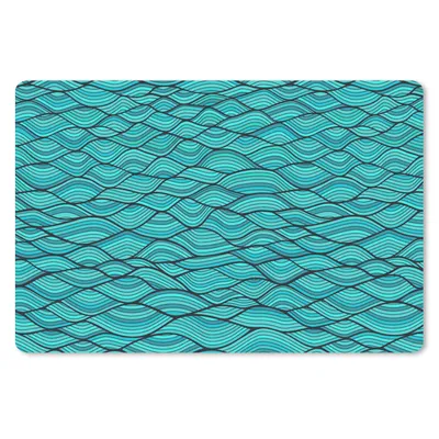 Produktbild von MuchoWow® Schreibtischunterlage Meer - Japan - Blau - Muster 60x40 cm - XXL Mauspad - Großes Mauspad