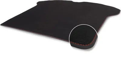 Image de Tapis de coffre pour Volvo XC60 Velours Premium Tapis de coffre noir, coutures rouges