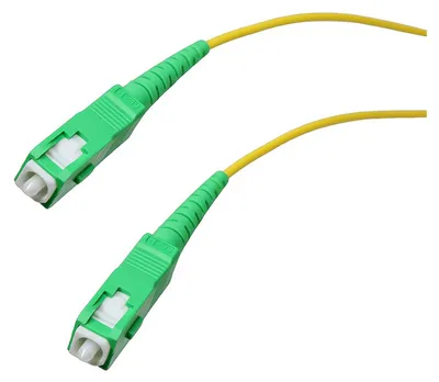 Produktbild von 2m Glasfaserkabel LWL Simplex Patchkabel 2xStecker SC/SC APC 9/125µ OS2 gelb