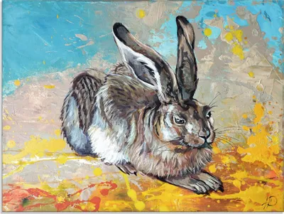 Produktbild von ARTland Glasbild Feldhase Größe: 60x45 cm