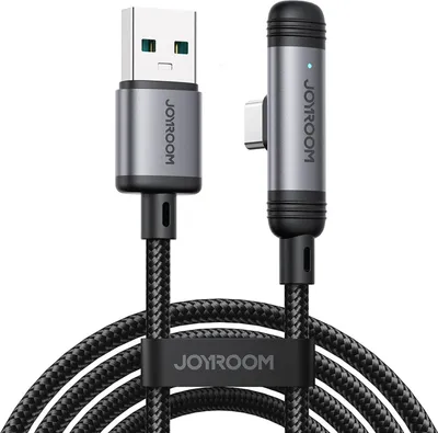 Obrázok produktu pre Joyroom S-A56 USB A na USB C kábel Rýchlonabíjací kábel Dátový kábel Nylonový opletený 3A Rýchle nabíjanie pre smartfóny Tablety 1,2 metra Dátový kábel s uhlovým konektorom