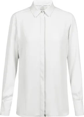 Produktbild von Greiff CHIFFON Damen Chiffon-Bluse Langarm Kent Regular Weiß 32