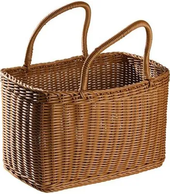 Produktbild von 360Home Korbtasche Korb Geflecht Kunstrattan Braun Gewebte Griffe19*36*21cm