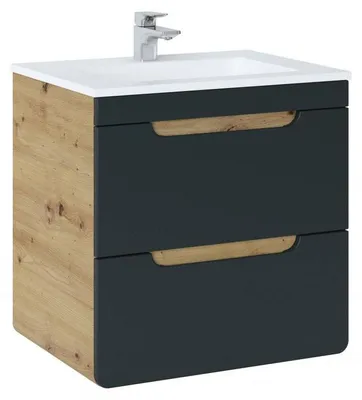 Image de Ensemble sous-vasque + vasque - Noir - 60 cm - Archipel Cosmos