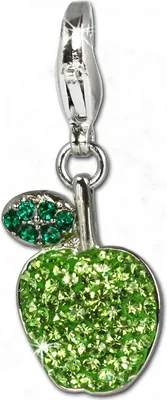 Produktbild von SilberDream grün Charm Apfel Zirkonia Silber Charms Anhänger GSC201