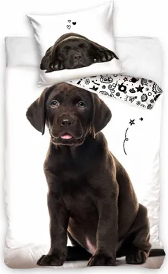 Produktbild von Baumwollbettwäsche 160x200 Labrador Schwarz