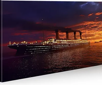 Produktbild von Bilder auf Leinwand Titanic 1p Titanik Kunstdruck XXL Bild Poster Leinwandbilder Wandbilder
