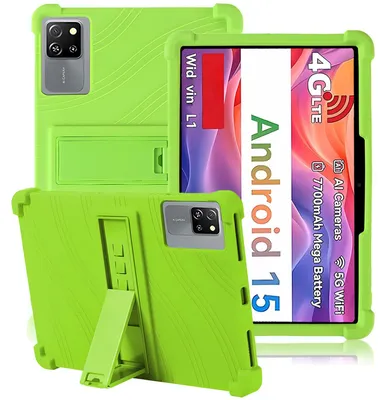 Obrázek produktu pro Tableta Pouzdro pro Blackview Tab 60 Pro 10,1", nárazuvzdorné měkké silikonové ochranné pouzdro se stojánkem Zelená