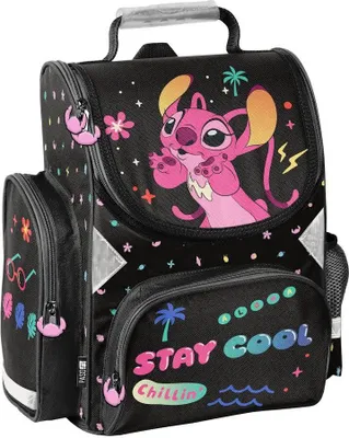 Produktbild von Schulranzen ergonomischer Ranzen Lilo und Stitch Motiv Federmappe Turnbeutel Schlamperrolle Zuckertüte Aufgabenheft für die Grundschule 7er-Set