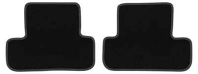 Imagen del producto de Alfombrillas traseras de moqueta para Toyota Corolla Verso I 2001-2004 (monovolumen) – 2 piezas, negras, a medida – Wielganizator LUX