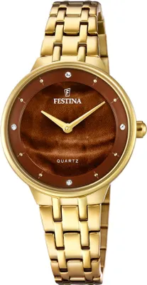 Produktbild von Festina Damen Armbanduhr F20601/C Mademoiselle Edelstahl gelbgold IP