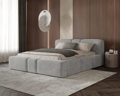 Produktbild von Chilly Möbel Design Bett Monte - Polsterbett mit stabilem Metallrahmen, Bettkasten und Stauraum - Doppelbett mit Kopfteil 180x200 cm / Perfect Harmony / Dunkelgrau