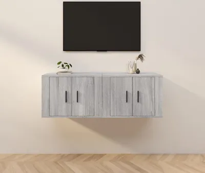 Produktbild von Maison Exclusive - TV-Wandschränke 2 Stk. Grau Sonoma 57x34,5x40 cm