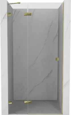 Image de Mexen Lunar porte de douche battante gauche 110 cm, transparent, or - 834-110-000-50-00-L