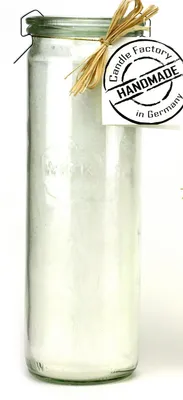 Produktbild von Weiß Duftlos - Big Jumbo Windlicht im Weckglas von Candle Factory