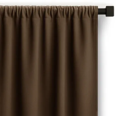 Produktbild von Gardine Kräuselband Vorhang Verdunkelnd Einfarbig 140x250 cm Dunkel Braun Carli