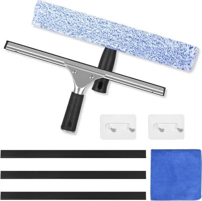 Produktbild von Famanu Fensterreinigungsset 8-teilig - mit Silikonwischer und Mikrofasertuch