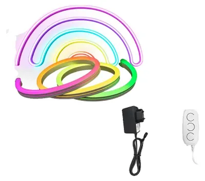 Produktbild von LED Neon Streifenlicht, RGB-Farben, Fernbedienung & App-Steuerung, 12V DC 5M-a, WLAN