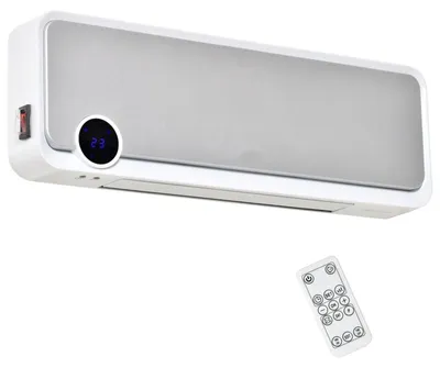 Produktbild von Zimilo Keramik Heizlüfter für Wandmontage 2000W mit Fernbedienung, 3 Modi, LED-Display, 12h Timer & Oszillation, energiesparende Wandheizung
