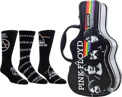Obrázek produktu pro Pink Floyd Socks 3 Pack In Guitar Tin One Size Ponožky