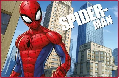 Produktbild von Spiderman Kinderteppich 80x120 cm – rutschfest & waschbar – Marvel Teppich Kinderzimmer