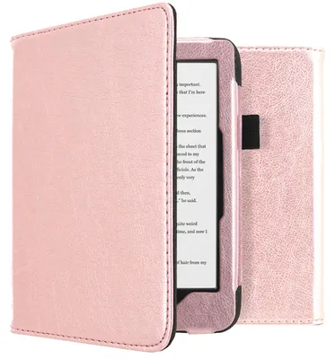 Imagen del producto de Funda Tipo Libro de Piel Vegana para Kobo Clara HD - Oro rosa