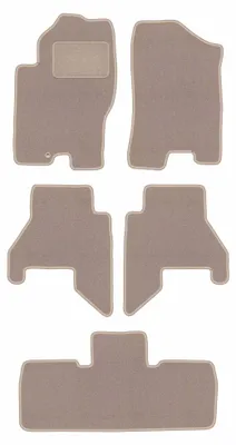 Productafbeelding van Velours automatten voor Nissan Pathfinder 2005-2010 – 5-delig, beige, op maat – Wielganizator LUX